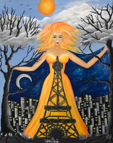 Painting titled "« My Paris «" by Amela Muranovic Alagic, Original Artwork, Acrylic