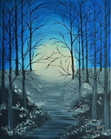 Painting titled "“ in the wood “" by Amela Muranovic Alagic, Original Artwork, Acrylic