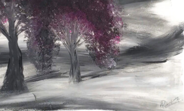 Painting titled "Trees of hope" by Amela Reçi, Original Artwork, Acrylic