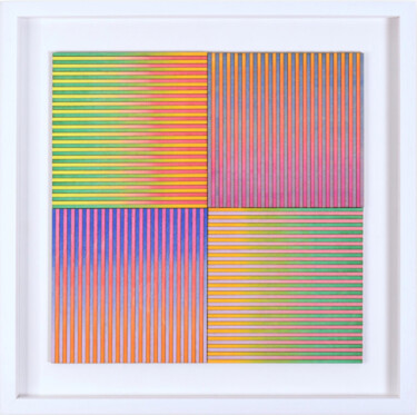 Peinture intitulée "Four Panel Gradient" par Amelia Coward, Œuvre d'art originale, Acrylique Monté sur Panneau de bois