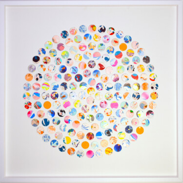 Collages titulada "Circle of Marble Do…" por Amelia Coward, Obra de arte original, Collages Montado en Panel de madera