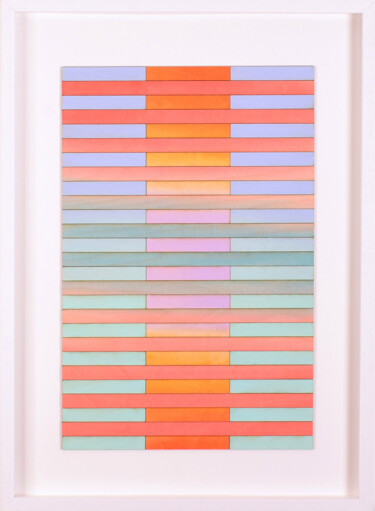 Malarstwo zatytułowany „California Stripe C…” autorstwa Amelia Coward, Oryginalna praca, Akryl Zamontowany na Panel drewniany