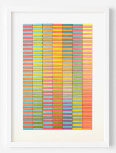 Картина под названием "Blocks Colour study…" - Amelia Coward, Подлинное произведение искусства, Акрил Установлен на Деревянн…