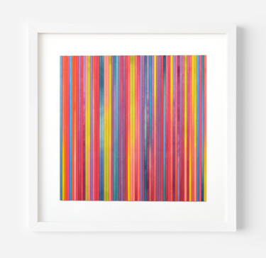Schilderij getiteld "Irregular stripe" door Amelia Coward, Origineel Kunstwerk, Acryl