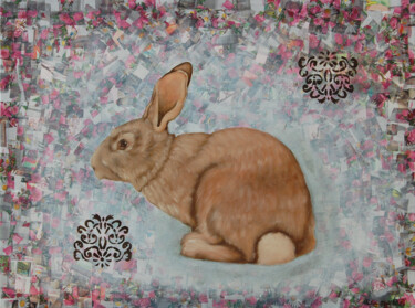 Malarstwo zatytułowany „Królik (Rabbit)” autorstwa Amelia Urszula Augustyn, Oryginalna praca, Olej