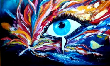 Pintura intitulada "Olho-d'água" por Améliaassoreira, Obras de arte originais, Acrílico