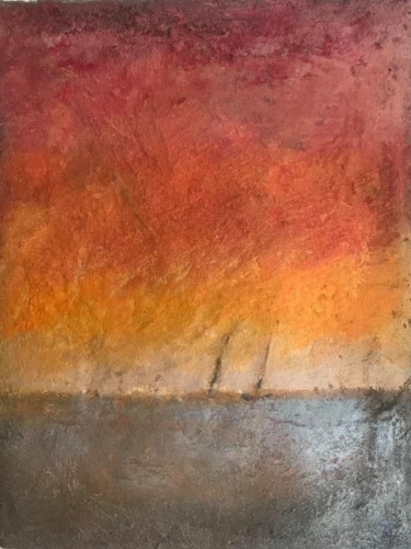 Peinture intitulée "Sunset" par Amélie Brunet, Œuvre d'art originale, Acrylique