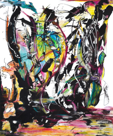 Картина под названием "Braises du vivant" - Amélie Osleau, Подлинное произведение искусства, Пастель Установлен на Деревянна…
