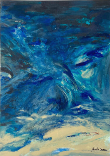 Painting titled "Orage" by Amélie Osleau, Original Artwork, Acrylic