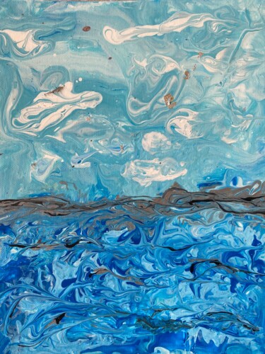 Pintura titulada "Séparation des eaux" por Amelie Razafindrarangy (Mely), Obra de arte original, Acrílico