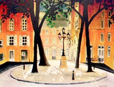 Peinture intitulée "PLACE FURSTENBERG P…" par Amélie Romet, Œuvre d'art originale, Acrylique Monté sur Châssis en bois