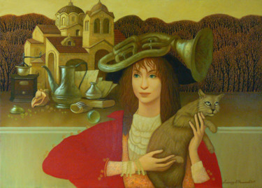 Peinture intitulée "Южанка" par Aleksandr Melnikov, Œuvre d'art originale, Huile