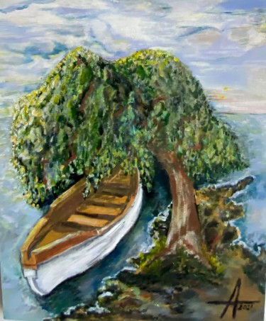 Painting titled "Finis terrae" by Américo Venâncio Lopes Machado Filho, Original Artwork, Acrylic