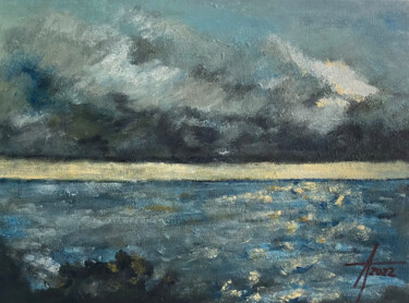 Painting titled "Sea morning" by Américo Venâncio Lopes Machado Filho, Original Artwork, Acrylic