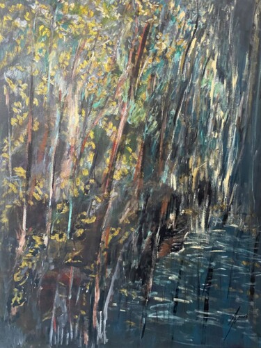 Pintura intitulada "Forêt" por Américo Venâncio Lopes Machado Filho, Obras de arte originais, Acrílico Montado em Armação em…