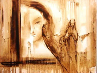 Картина под названием "Искушение инквизито…" - Ametis, Подлинное произведение искусства, Масло