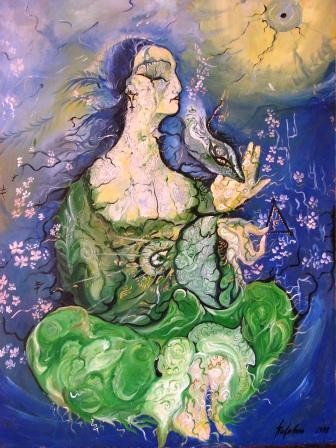 Картина под названием "Молебен Магоммету" - Ametis, Подлинное произведение искусства, Масло