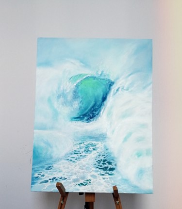 Картина под названием "Волна" - Юлия Аметова, Подлинное произведение искусства, Масло
