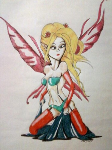 Drawing titled "dirty fairy" by Amey, Original Artwork, Other