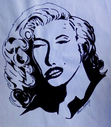 Drawing titled "marylin" by Amey, Original Artwork