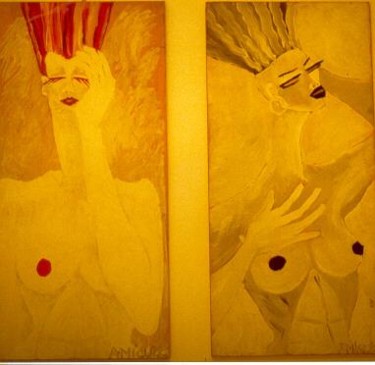 Pittura intitolato "LE NINFE" da Cristina Amicucci, Opera d'arte originale