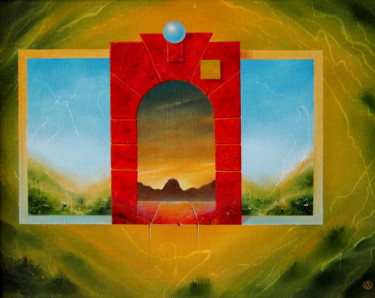 Painting titled "transition 0" by Alexandr Mikushev, Original Artwork, Oil