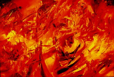 Painting titled "Time Of Fire" by Alexandr Mikushev, Original Artwork, Oil