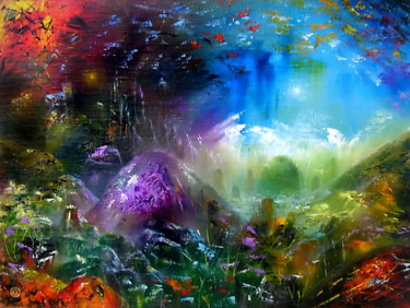 Painting titled "A Midsummer Night's…" by Alexandr Mikushev, Original Artwork, Oil