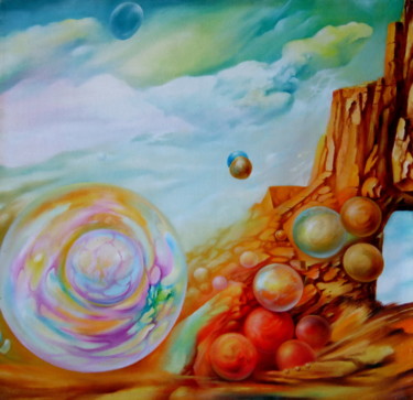 Картина под названием "Sphere" - Alexandr Mikushev, Подлинное произведение искусства, Масло