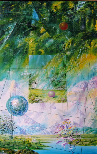 Картина под названием "valley" - Alexandr Mikushev, Подлинное произведение искусства, Масло Установлен на Деревянная рама дл…