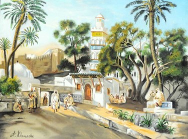 Peinture intitulée "Sidi Abderrahmane,…" par A.Khenache, Œuvre d'art originale, Huile