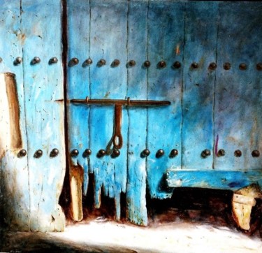 Peinture intitulée "Porte" par Boukhari, Œuvre d'art originale
