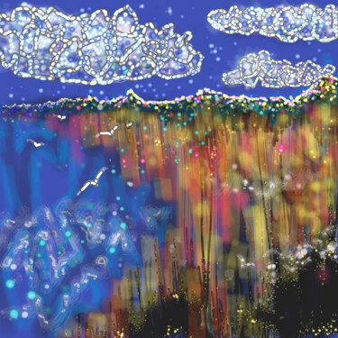 Digitale Kunst mit dem Titel "Lights of the Sea C…" von Aminat Khadzhimuradova, Original-Kunstwerk, Digitale Malerei