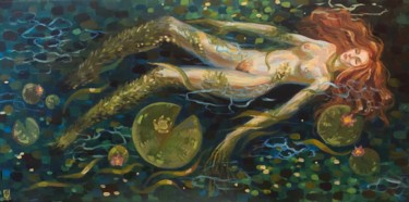 Картина под названием "Nymph" - Amina Zinger, Подлинное произведение искусства, Акрил