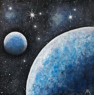 Painting titled "Sirius & Canopus" by Amine Aissaoui (ice), Original Artwork, Acrylic