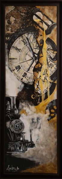 Peinture intitulée "Temps brisé" par Amine Bouabdallah, Œuvre d'art originale, Acrylique