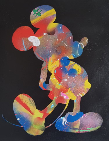Peinture intitulée "Enfance en couleur" par Madig, Œuvre d'art originale, Acrylique