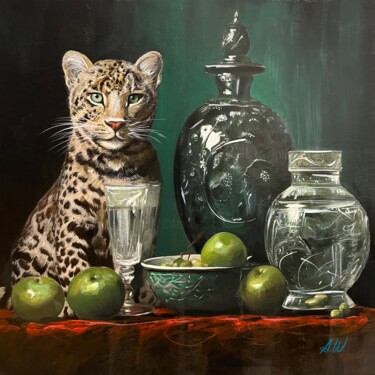 Painting titled "Smeralda (wildlife…" by Amirata Winter, Original Artwork, Acrylic