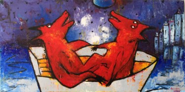 Peinture intitulée "4. Amitié" par Georgy Amiridze, Œuvre d'art originale, Acrylique
