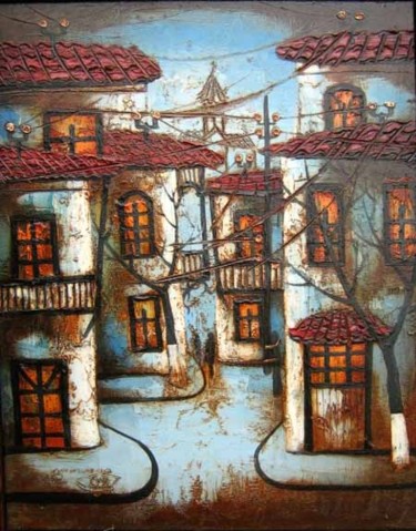 Peinture intitulée "Old Tbilisi" par Georgy Amiridze, Œuvre d'art originale