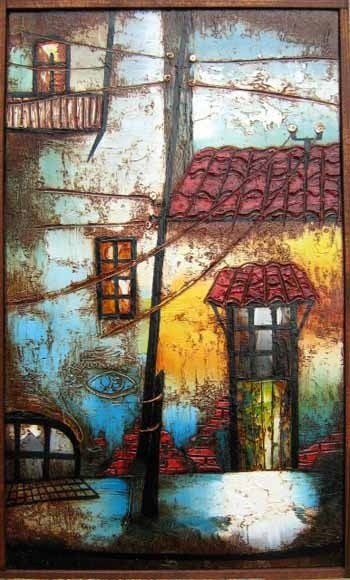 Painting titled "Part of tbilisi" by Georgy Amiridze, Original Artwork