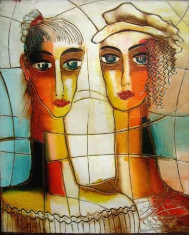 Peinture intitulée "TWO" par Georgy Amiridze, Œuvre d'art originale