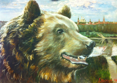 Painting titled "На страже" by Khalim Amirov, Original Artwork, Oil