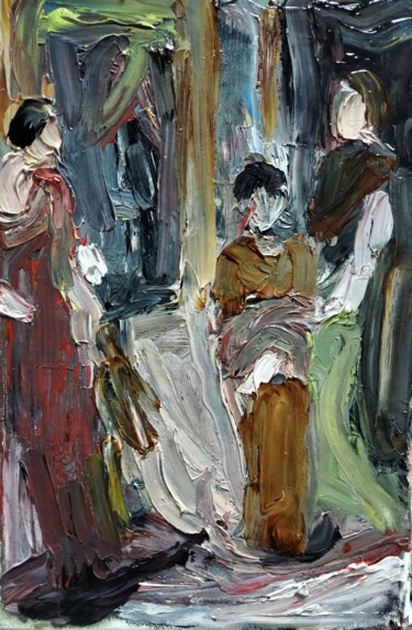 Painting titled ""Oriental women"" by Amit Ari, Original Artwork, Oil