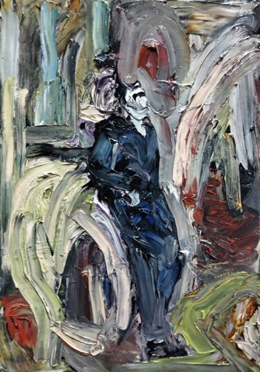 Картина под названием ""Rhett Batler"" - Amit Ari, Подлинное произведение искусства, Масло Установлен на Деревянная рама для…