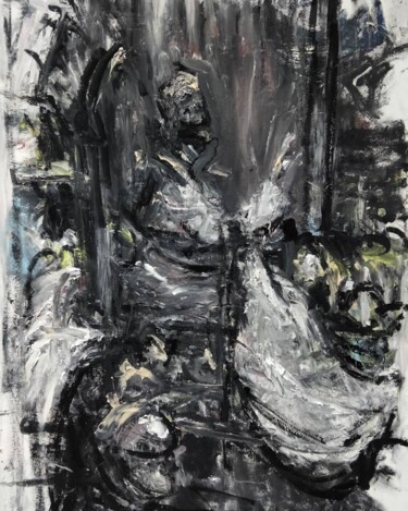 Painting titled ""Pope"(3)" by Amit Ari, Original Artwork, Oil