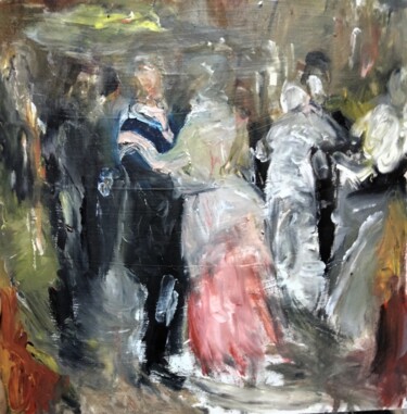 Painting titled ""Let me dance with…" by Amit Ari, Original Artwork, Oil