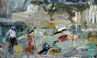 Pittura intitolato ""Summer"" da Amit Ari, Opera d'arte originale, Olio Montato su Telaio per barella in legno