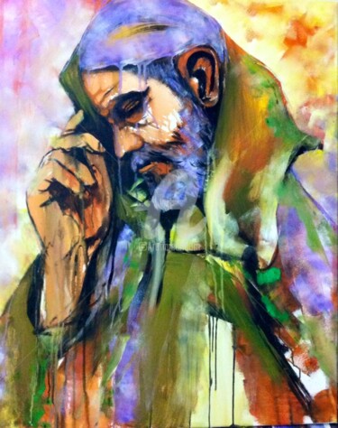 Peinture intitulée "sans titre" par Amkhaou, Œuvre d'art originale, Acrylique