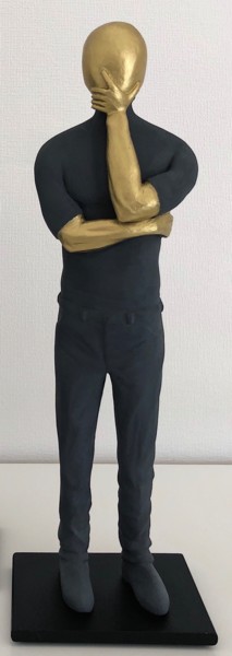 De l'or au gris 2 Sculpture titled "De l'or au gris 2" by Amlauga, Original Art, Plaster